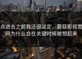 点进去之前我还很淡定，蘑菇影视官网为什么会在关键时候被想起来